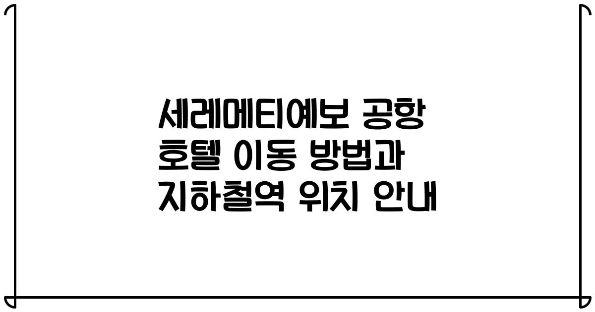 세레메티예보 공항 호텔 이동 방법과 지하철역 위치 안내