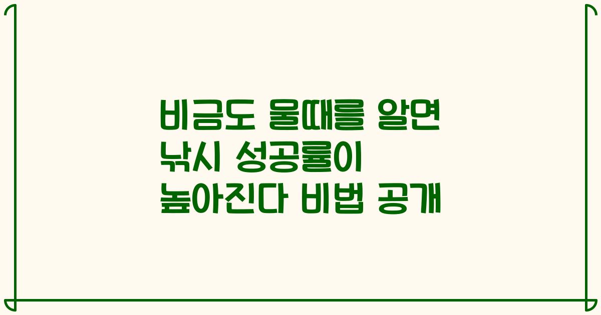 비금도 물때를 알면 낚시 성공률이 높아진다 비법 공개